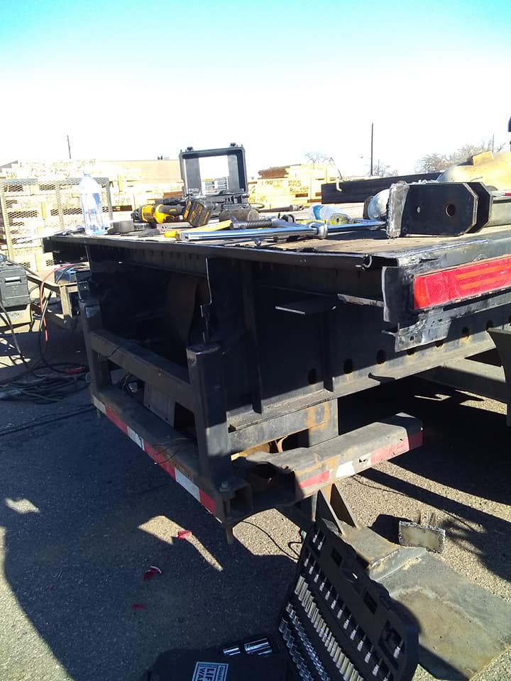 Rebuilt and Reinforced the Rear End of a Flatbed Trailer to Transport a Donkey Forklift in Denver, CO