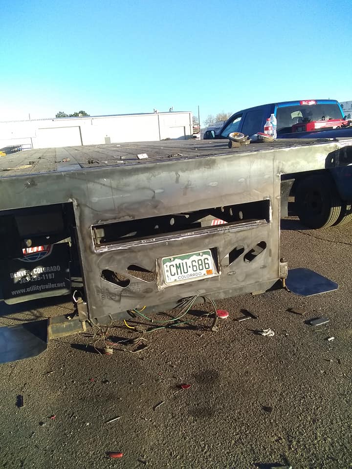 Rebuilt and Reinforced the Rear End of a Flatbed Trailer to Transport a Donkey Forklift in Denver, CO