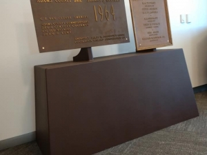 Welded a Pedestal Stand for the Adams County Sheriffs Office